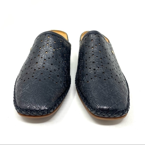 PIKOLINOS GOMERA W6R-5810 black leather slip on dress mules - Picture 3 of 9